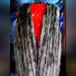 Faux fur vest long and soft